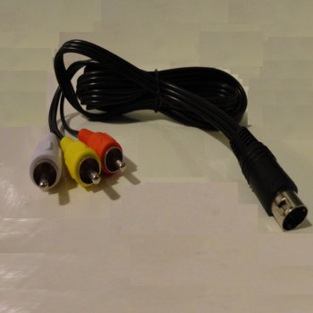 Sega Mega Drive 2 & 3 Genesis AV RCA Cable Lead TV -NEW Stereo - RF Replacement